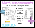 2nd Grade Math Add Up to Four Two-Digit Numbers Assessment 2.NBT.B.6