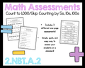 2nd Grade Math Count to 1,000 Skip Count by 5, 10, 100 Assessment 2.NBT.A.2