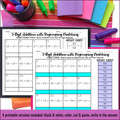 2 Digit Addition with Regrouping Matching Digital and Printable Activity