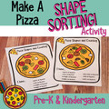 Make A Pizza Shape Sorting and Counting Activity for Pre K and Kindergarten