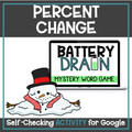 Percent Change Self-Checking Digital Holiday - Winter - Christmas Activity