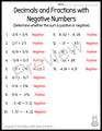 14 Integer Worksheets - Printable