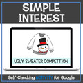 Simple Interest Holiday - Christmas - Winter Digital Activity for Google Sheets