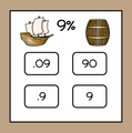 Thanksgiving Fractions-Decimals-Percentages-Conversion Slide Game