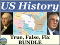 US History True False Fix Bundle