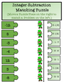 St. Patrick's Day Integer Addition and Subtraction Matching Puzzle Pieces - St. Patrick's Day