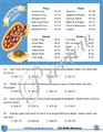 Functional Money Math Life Skills Worksheets - Reading Restaurant Menus Level 1