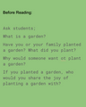 THE GARDENER BY SARAH STEWART READING COMPREHENSION & ACTIVITY UNIT