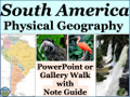 South America Physical Geography PowerPoint and Activities 