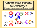 New Year's Percentages:  Convert from Fractions and Decimals