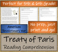 Treaty of Paris Close Reading Activity | 5th Grade & 6th Grade