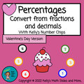 Valentine's Day Percentages - Converting with Number Chips