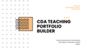 CDA Teaching Portfolio Builder Guide, Google Docs, Teacher Professionals, Early