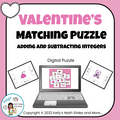 7th Grade Valentine's Day Bundle - 15 Lessons/Games/Puzzles