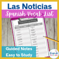 Spanish News - Las Noticias - Vocabulary List