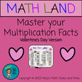 Valentine's Day Math Land Game - Master Multiplication Facts