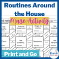 Spanish Routines Around the House Vocabulary Independent Practice Maze Activity