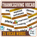 Thanksgiving I have who has Vocab Game - 35 cards ESL / Newcomer / Elementary