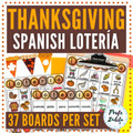 Día de Acción de Gracias Thanksgiving Lotería Game for Spanish Class Activity