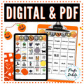 Halloween Vocabulary BINGO Game in English / Newcomers
