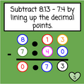 Super Bowl/Football Decimals - Adding and Subtracting with Number Chips