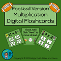 Super Bowl/Football Digital Multiplication Flashcards
