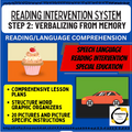 STEP 2: Verbalize from Memory to Explain for Reading, Speech, & Language