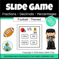 Super Bowl/Football Fractions/Decimals/Percentages Slide Game - Google Slides & Power Point