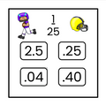 Super Bowl/Football Fractions/Decimals/Percentages Slide Game - Google Slides & Power Point
