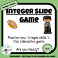 Super Bowl/Football Integer Slide Game Super Bowl/Football Integer Slide Game