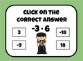 Super Bowl/Football Integer Slide Game Super Bowl/Football Integer Slide Game