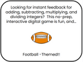 Super Bowl/Football Integer Slide Game - Google Slides & Power Point