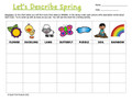 Spring Descriptive Writing Activities