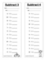 Single Digit Subtraction Worksheets and Timed Assessments