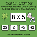 St. Patrick's Day Math Land - Master Multiplication Facts Game