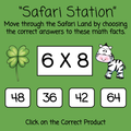 St. Patrick's Day Math Land - Master Multiplication Facts Game