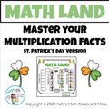 St. Patrick's Day Math Land - Master Multiplication Facts Game