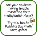 St. Patrick's Day Math Land - Master Multiplication Facts Game
