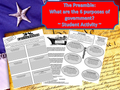 U.S. Constitution | The Preamble | 6 purposes of Government | Student Activity