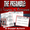 U.S. Constitution | The Preamble | 6 purposes of Government | Student Activity