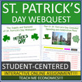 Supply and Demand & Economic Impact of St. Patrick's Day Webquest (2023) Printable Worksheet or Google Slides