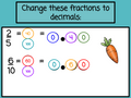 Easter Fractions to Decimals with Number Chips
