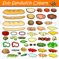 Build a sub sandwich clipart