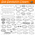 Build a sub sandwich clipart