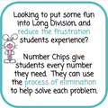 Easter Long Division with Number Chips - Digital and Printable
