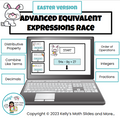 Easter Advanced Equivalent Expressions Race - Digital and Printable Easter Advanced Equivalent Expressions Race - Digital and Printable