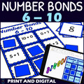 Number Bonds to 10 Activity - Bingo Game - Printable and Digital - Numbers 6-10
