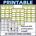 Number Bonds to 30 Activities BUNDLE - Bingo Games - Printable and Digital