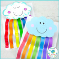3D Rainbow Cloud Craft - Spring Craft - Rainbow Craft