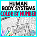 FREE - Human Body Systems Color by Number, Reading Passage and Text Marking
